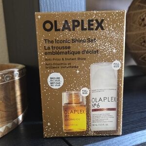 OLAPLEX Shine Set with Gold and White Packaging